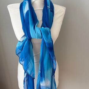 Blue Dolphin Print Scarf
